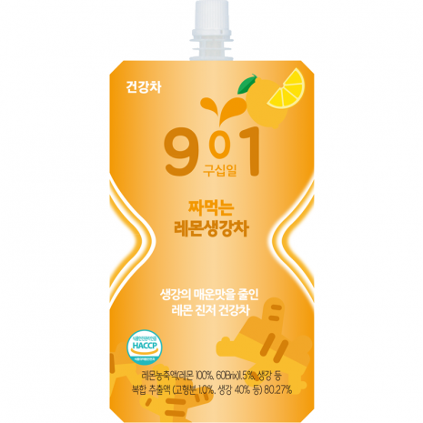 [품절] 901 짜먹는 레몬생강차 음료 (170mlX10개입) HACCP ISO22000